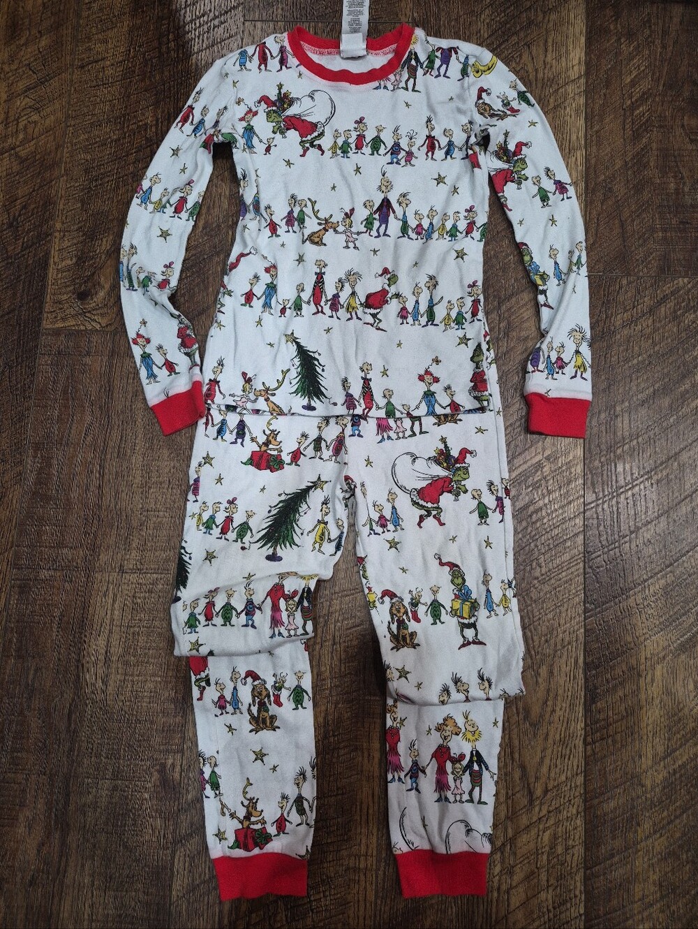 Dr. Seuss The Grinch Pottery Barn Teen Organic Cotton Pajamas Youth Size 14